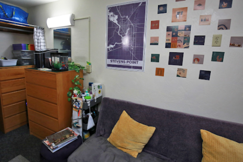 Photo of a decorated dorm taken by UWSP