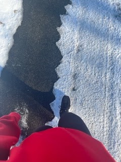 Taking a walk outside during the e-learning week of school