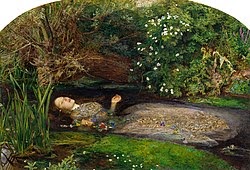  Ophelia by John Everett Millias, an  example of Floriography being used in art