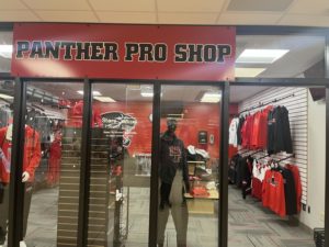 This picture is the entrance to the Panther Pro shop in the SPASH high school.
