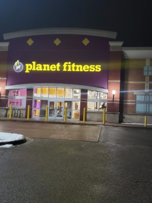 the outside of Planet fitness.