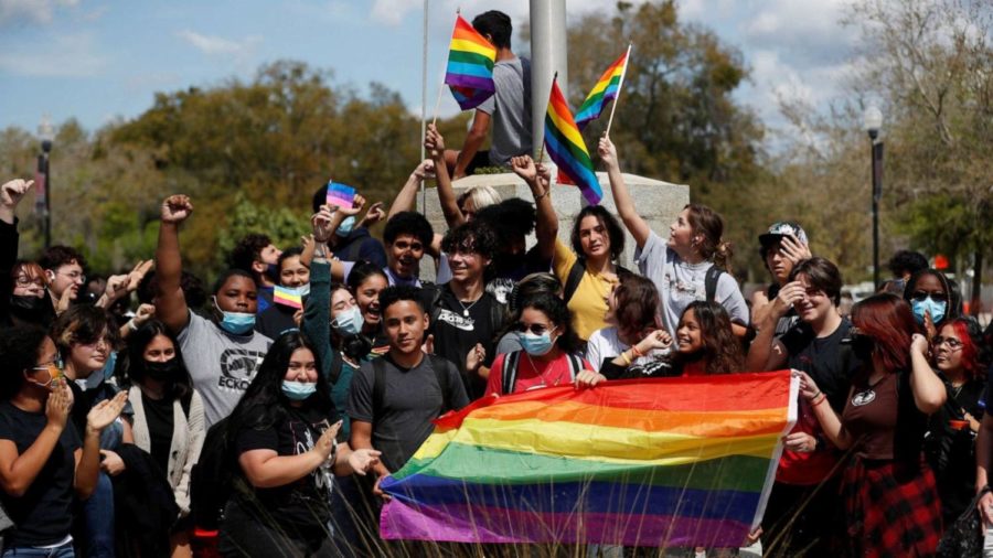 Students Protesting the Dont say gay law in florida. Photo Credits - Octavio Jones/Reuters
