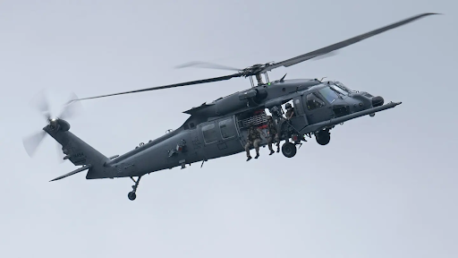 HH-60W Jolly Green II helicopter involved in rescue efforts.
From Fox News article “‘God is good’: Inside the high-risk US mission to save a wounded airman shot down in Iran” written by Morgan Phillips.